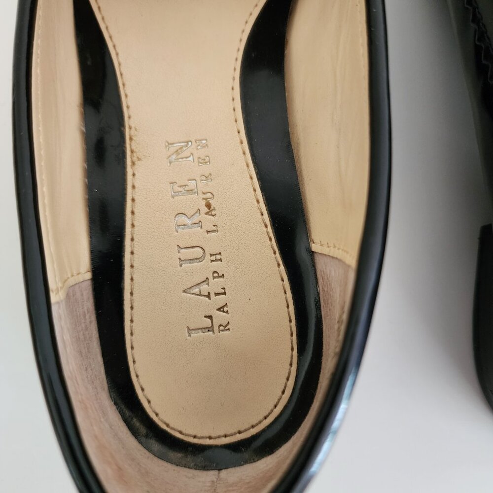 Ralph Lauren Black Patent Leather Penny Loafers - Picture 7 of 9